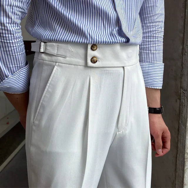 High Waist Buttoned Pants