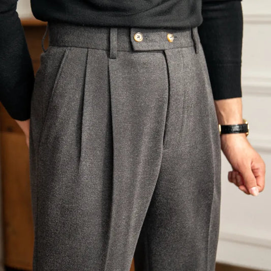 British Side Button Trousers