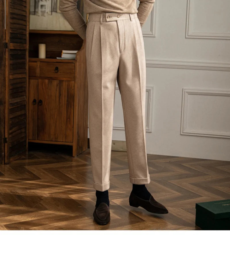 British Side Button Trousers