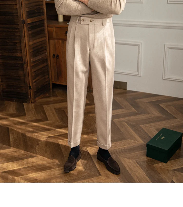 British Side Button Trousers