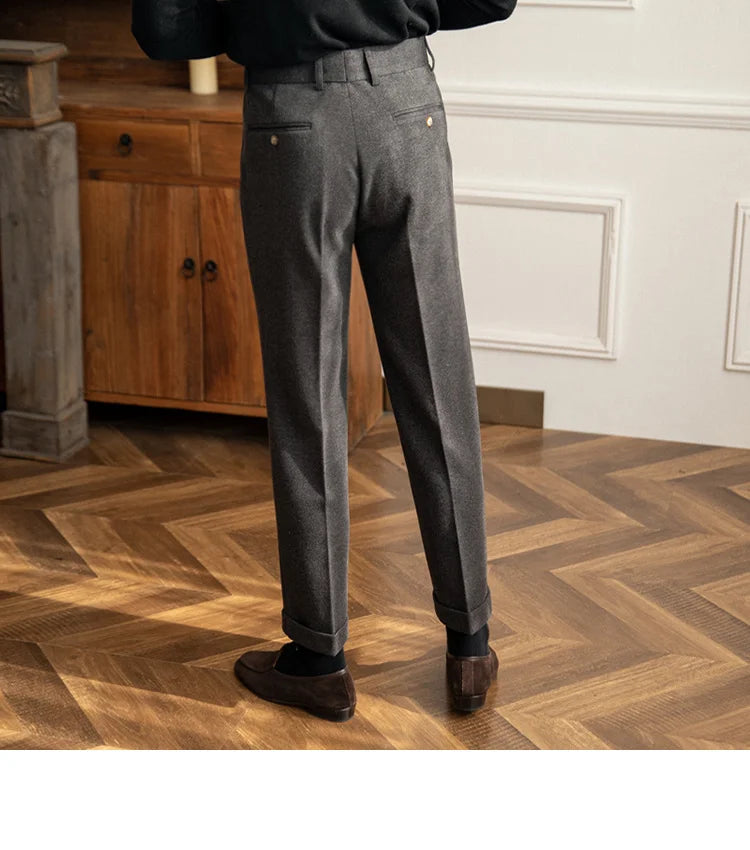 British Side Button Trousers